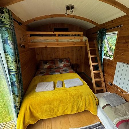 Unique Sheperds Hut Private Hot Tub, Ensuite & Kitchenette Clodock Exterior photo